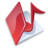 Folder music red Icon